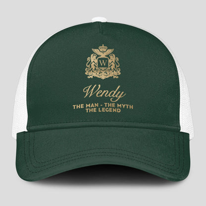 The Man The Myth The Legend Sage Green Mesh Cap WENDY 13K1 C192PF
