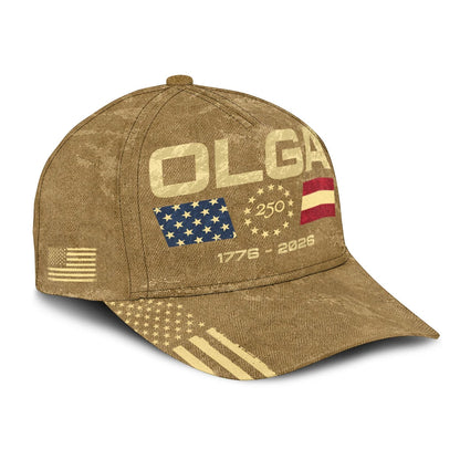 OLGA 13K1-C14PF 250th Anniversary Patriotic Baseball Cap 1776–2026