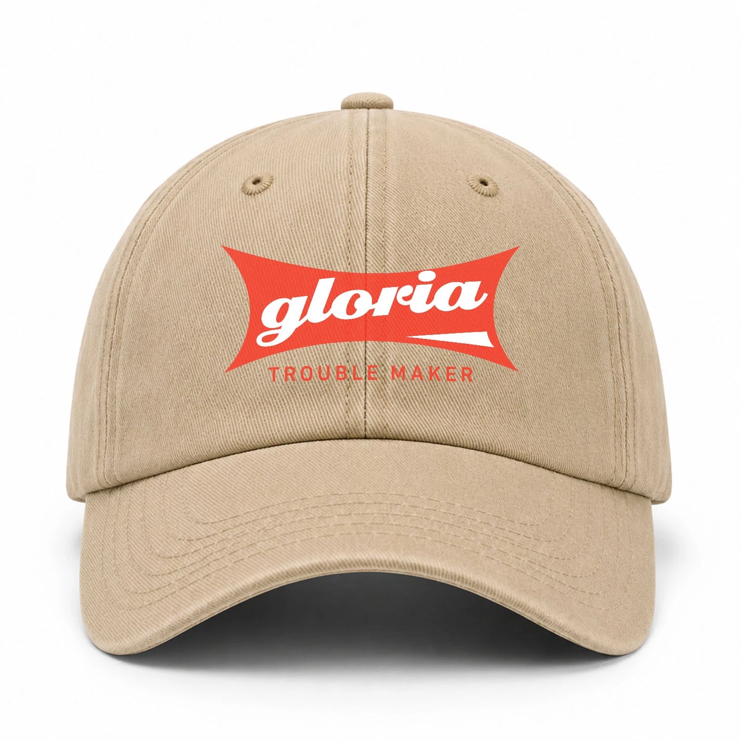 Trouble Maker Red Logo Washed Cap GLORIA 13K1 C78PF