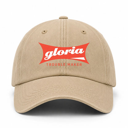 Trouble Maker Red Logo Washed Cap GLORIA 13K1 C78PF