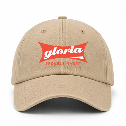 Trouble Maker Red Logo Washed Cap GLORIA 13K1 C78PF