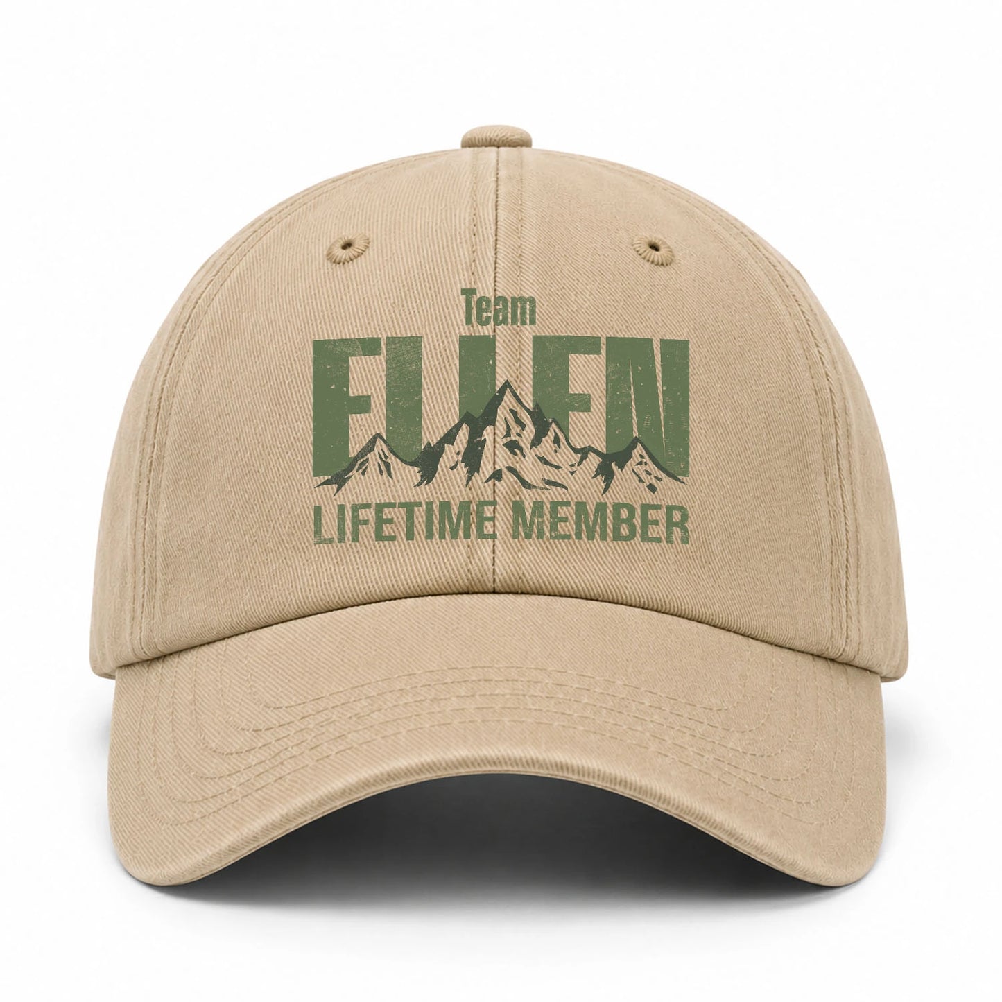 Team Your Name Lifetime Member Mountain Cap ELLEN 13K1 C58PF