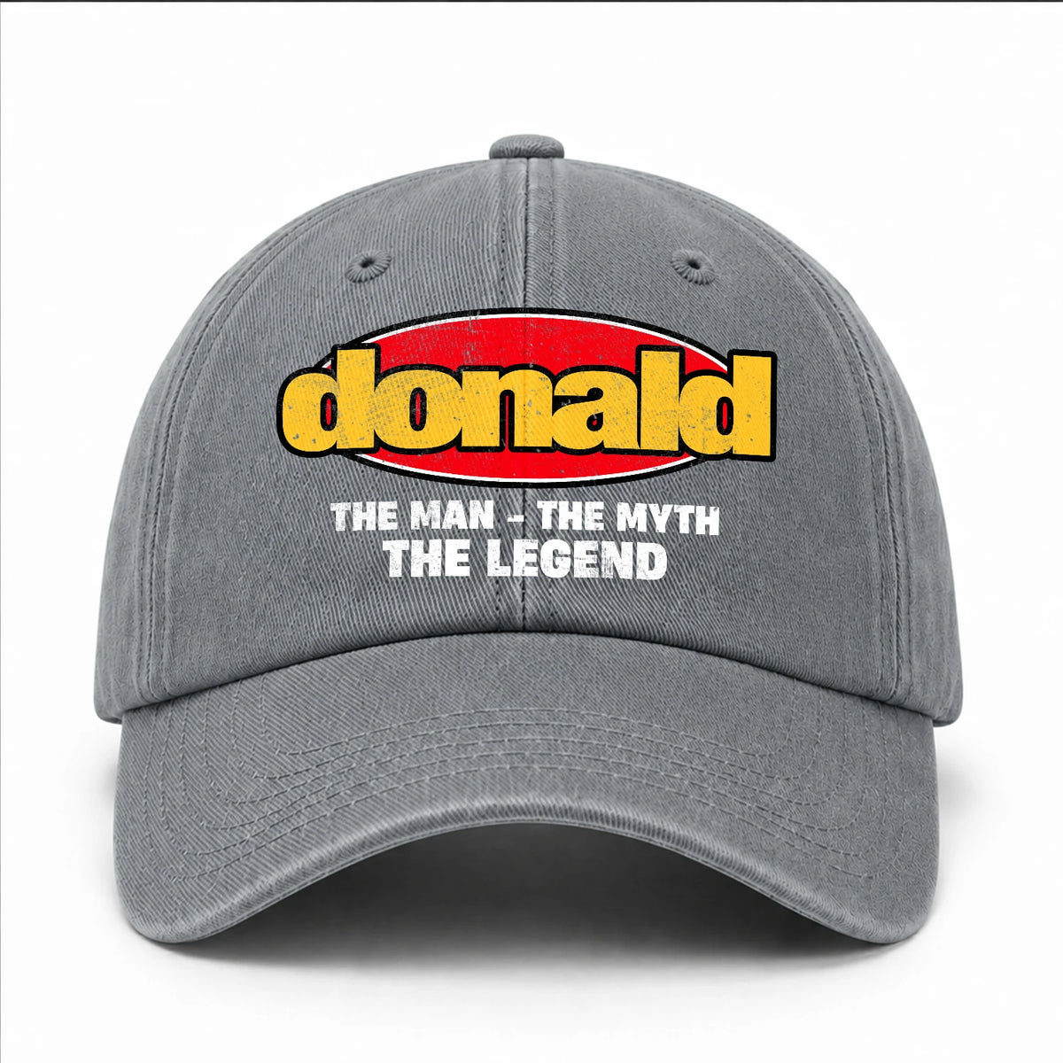The Man The Myth The Legend Vintage Logo Washed Cap DONALD 13K1 C162PF