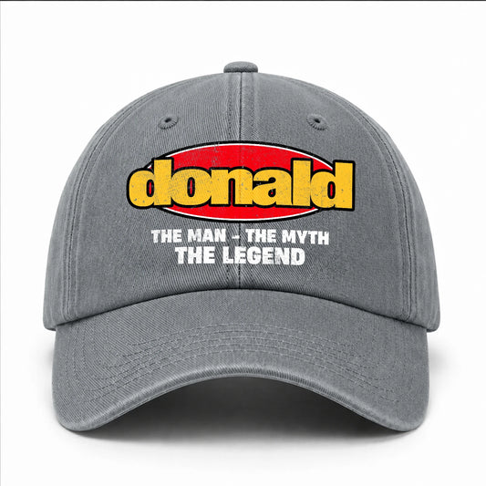 The Man The Myth The Legend Vintage Logo Washed Cap DONALD 13K1 C162PF