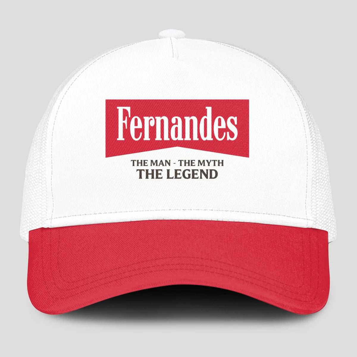 The Man The Myth The Legend Red And White Mesh Cap FERNANDES 13K1 C197PF