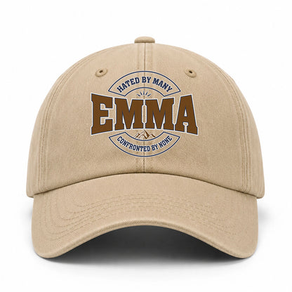 Hated By Many Confronted By None Washed Cap EMMA 13K1 C36PF