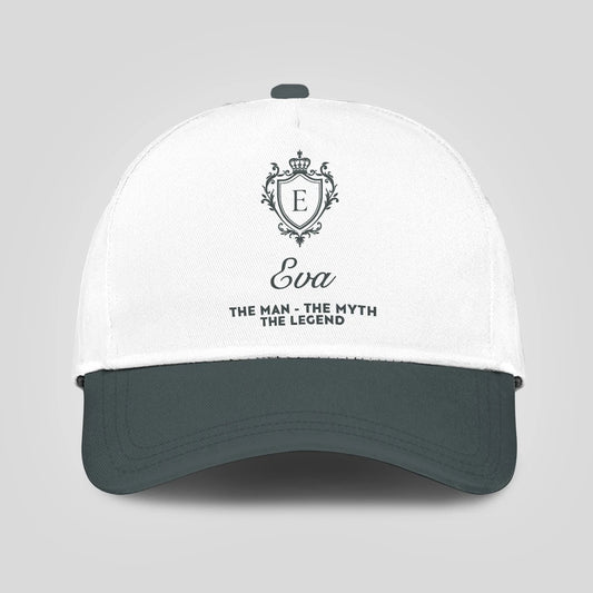 The Man The Myth The Legend Elegant Gray And White Cap EVA 13K1 C170PF