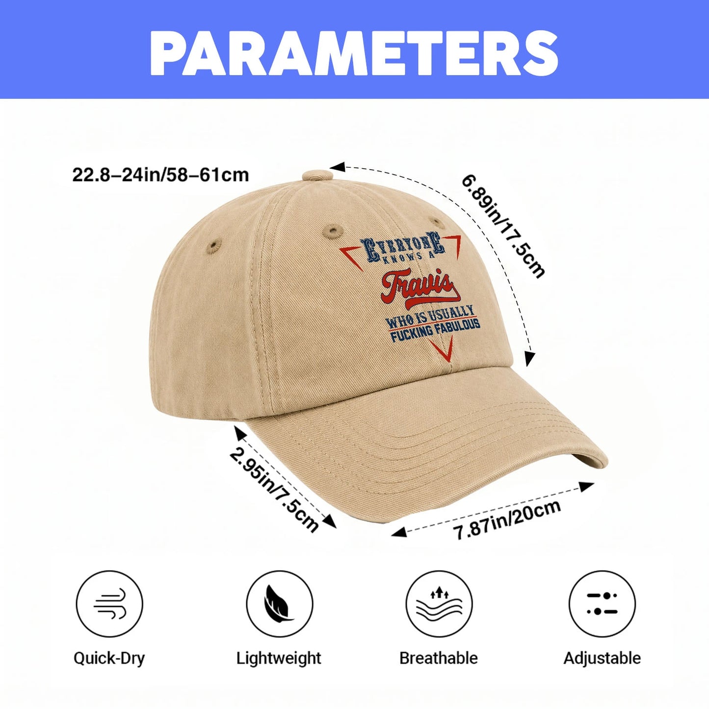 Everyone Knows A Your Name Who Is Usually Fucking Fabulous Washed Cap TRAVIS 13K1 C53PF