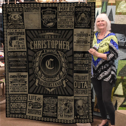 CHRISTOPHER Personalized Blanket | Custom Name Cozy Throw Gift 13K1-BK3
