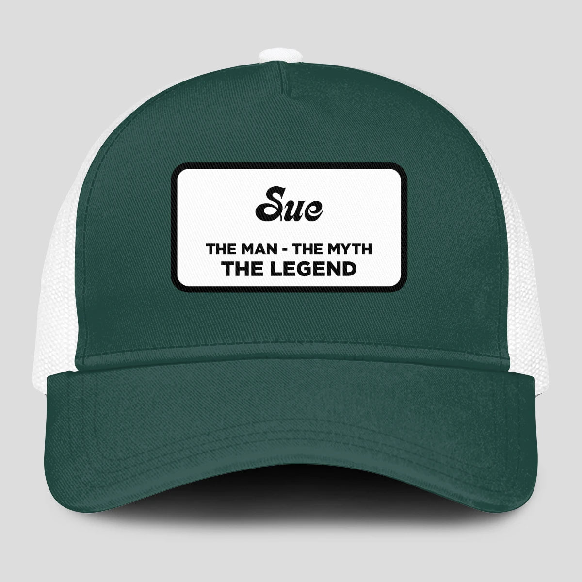 The Man The Myth The Legend Green And White Mesh Cap SUE 13K1 C198PF