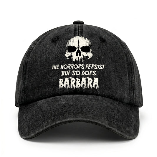 The Horrors Persist But So Does Your Name Cool Skull Washed Cap BARBARA 13K1 C134PF