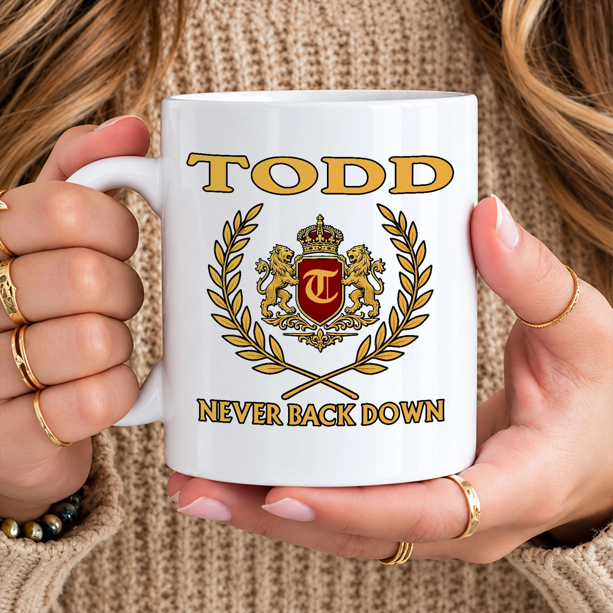 Never Back Down Royal Mug TODD 13K1 MG22