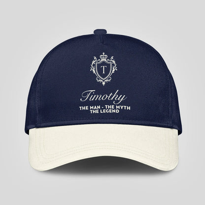 The Man The Myth The Legend Navy And Beige Cap TIMOTHY 13K1 C145PF