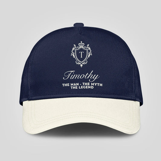 The Man The Myth The Legend Navy And Beige Cap TIMOTHY 13K1 C145PF