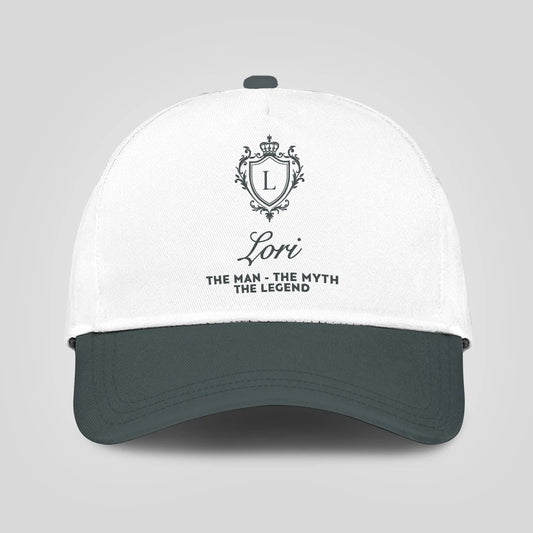 The Man The Myth The Legend Elegant Gray And White Cap LORI 13K1 C170PF