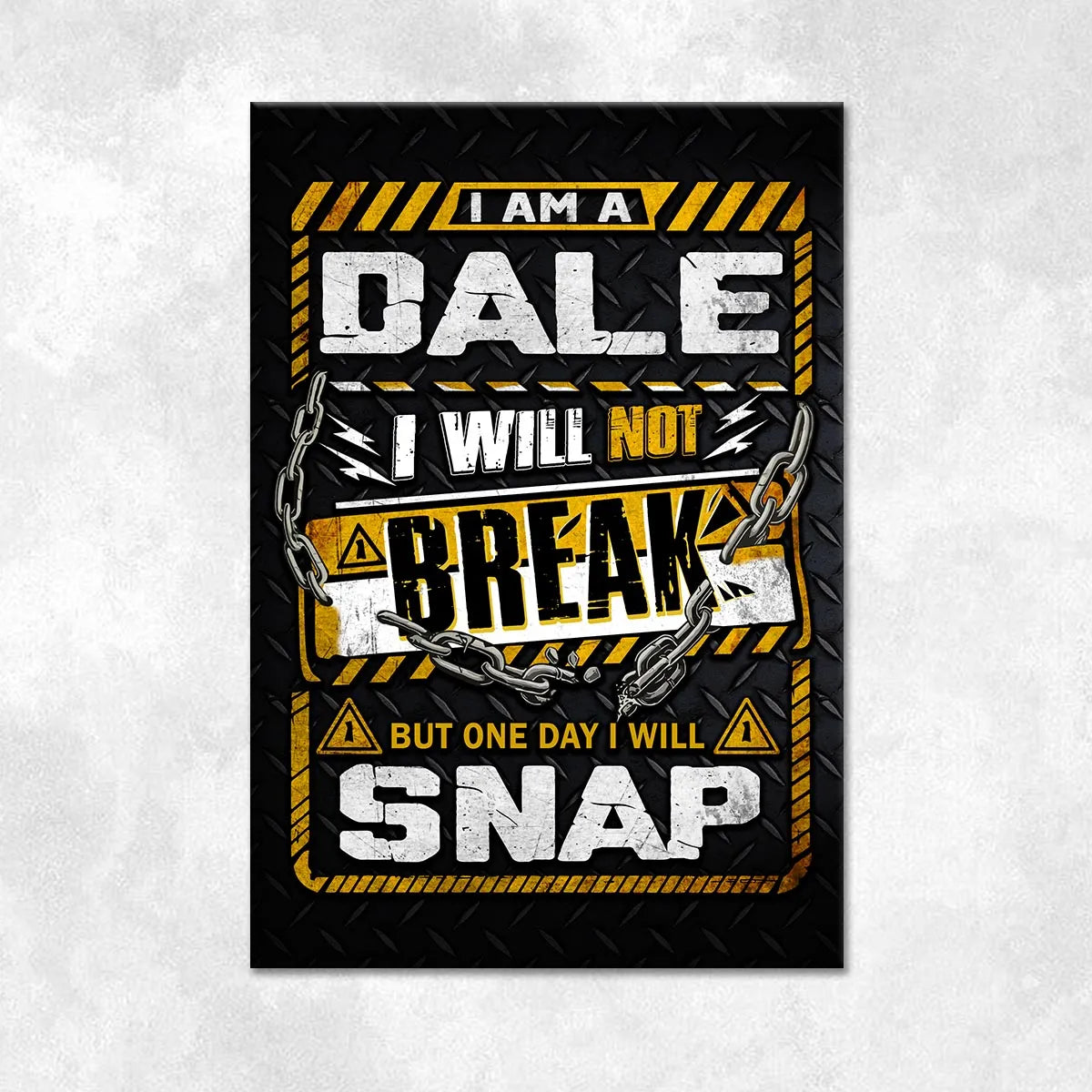 DALE Motivational Rug – Black & Yellow Quote Carpet for Living Room 13K1-AR1