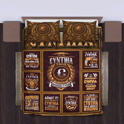 CYNTHIA Limited Edition Personalized Bedding Set 13K1-BS3