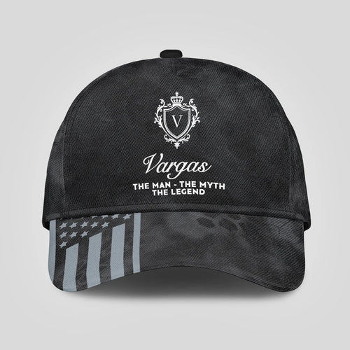 The Man The Myth The Legend America Black Camo Cap VARGAS 13K1 C173PF
