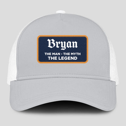 The Man The Myth The Legend Gray Mesh Cap BRYAN 13K1 C204PF