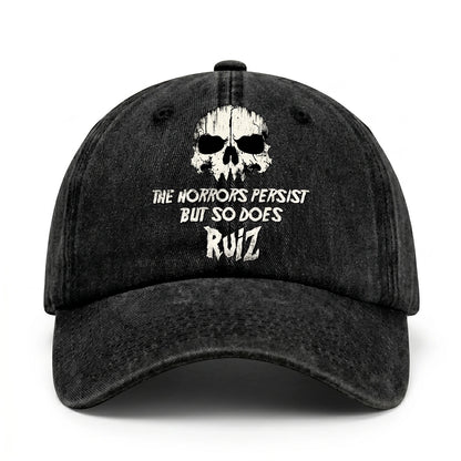 The Horrors Persist But So Does Your Name Cool Skull Washed Cap RUIZ 13K1 C134PF