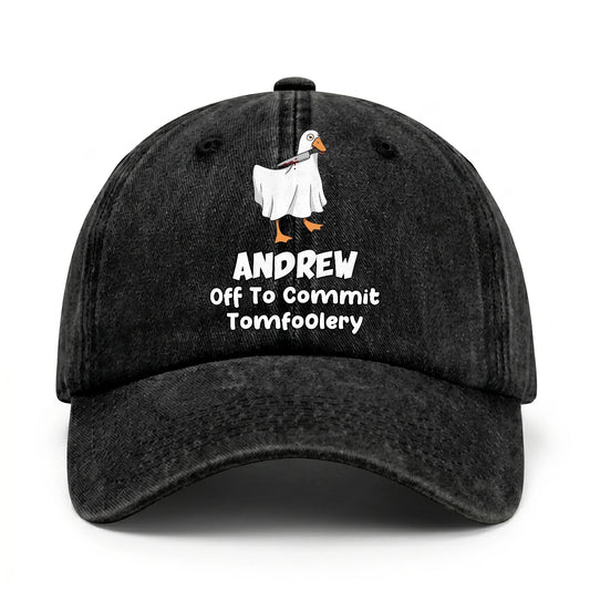 Off To Commit Tomfoolery Funny Goose Washed Cap ANDREW 13K1 C131PF