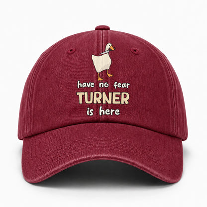 Have No Fear Your Name Is Here Funny Goose Burgundy Washed Cap TURNER 13K1 C127PF