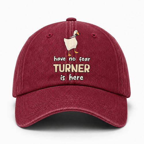 Have No Fear Your Name Is Here Funny Goose Burgundy Washed Cap TURNER 13K1 C127PF