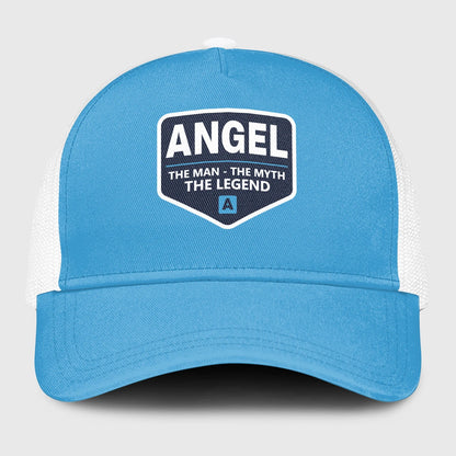 The Man The Myth The Legend Light Blue Mesh Cap ANGEL 13K1 C190PF