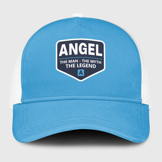 The Man The Myth The Legend Light Blue Mesh Cap ANGEL 13K1 C190PF