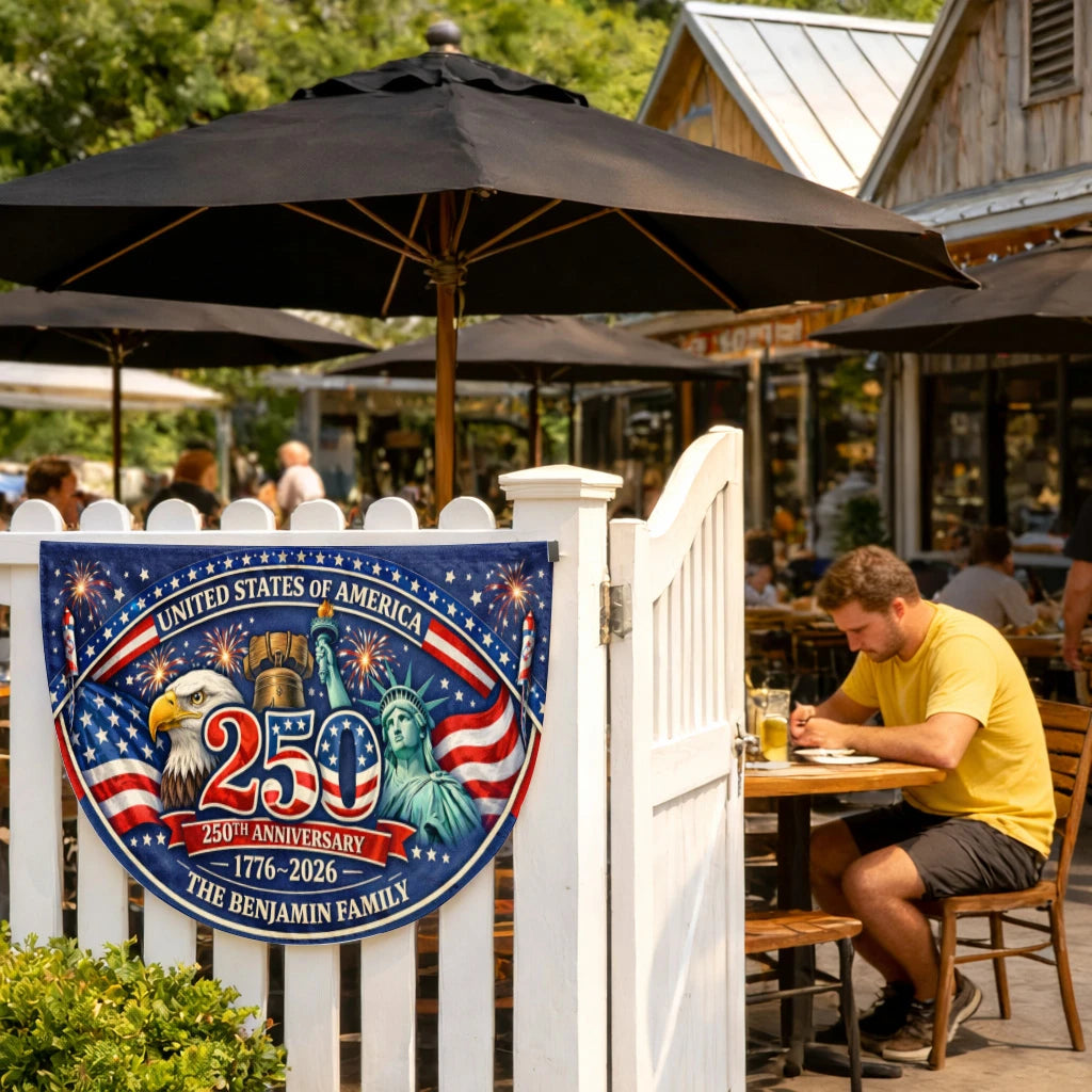 BENJAMIN 13K1-FL1 Personalized US 250th Anniversary Family Flag
