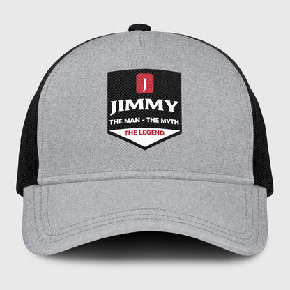 The Man The Myth The Legend Gray Mesh Cap JIMMY 13K1 C189PF