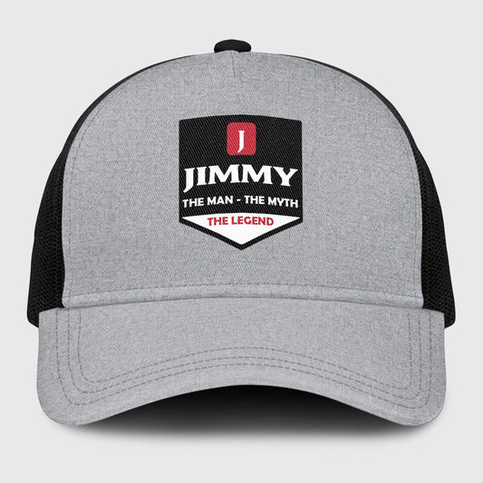 The Man The Myth The Legend Gray Mesh Cap JIMMY 13K1 C189PF
