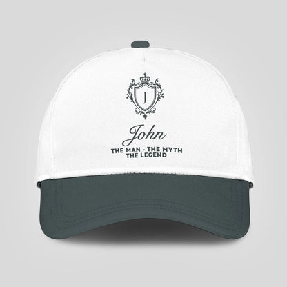 The Man The Myth The Legend Elegant Gray And White Cap JOHN 13K1 C170PF