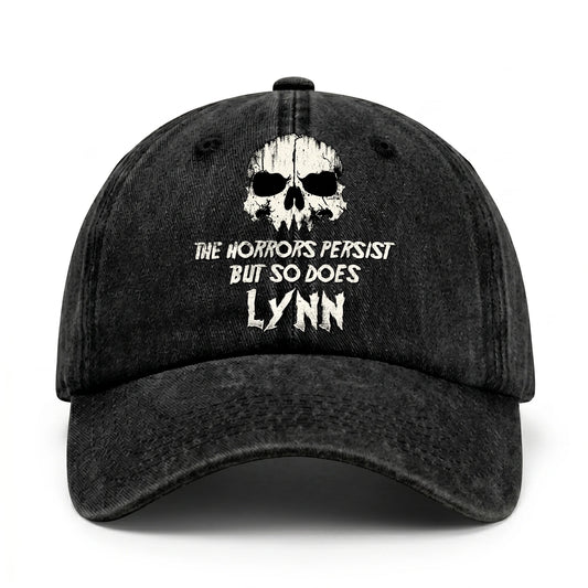 The Horrors Persist But So Does Your Name Cool Skull Washed Cap LYNN 13K1 C134PF