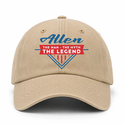 The Man The Myth The Legend Logo Washed Cap ALLEN 13K1 C37PF