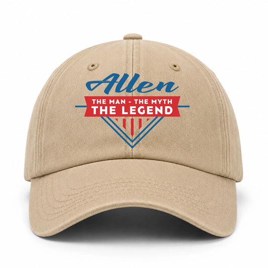 The Man The Myth The Legend Logo Washed Cap ALLEN 13K1 C37PF