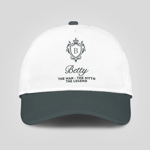 The Man The Myth The Legend Elegant Gray And White Cap BETTY 13K1 C170PF