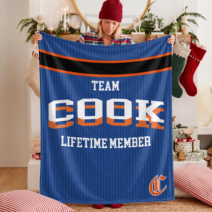 Team Your Name Lifetime Member Basketball Fleece Blanket COOK 13K1 BK47