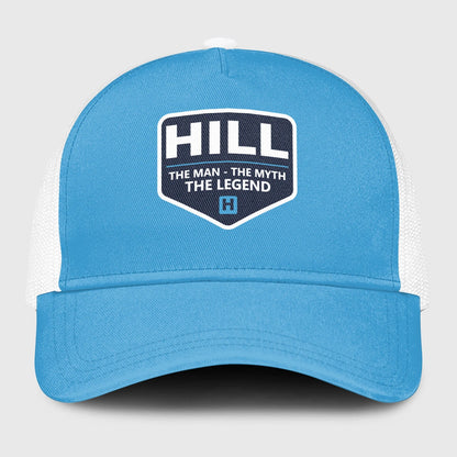 The Man The Myth The Legend Light Blue Mesh Cap HILL 13K1 C190PF