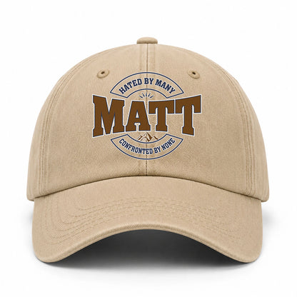 Hated By Many Confronted By None Washed Cap MATT 13K1 C36PF