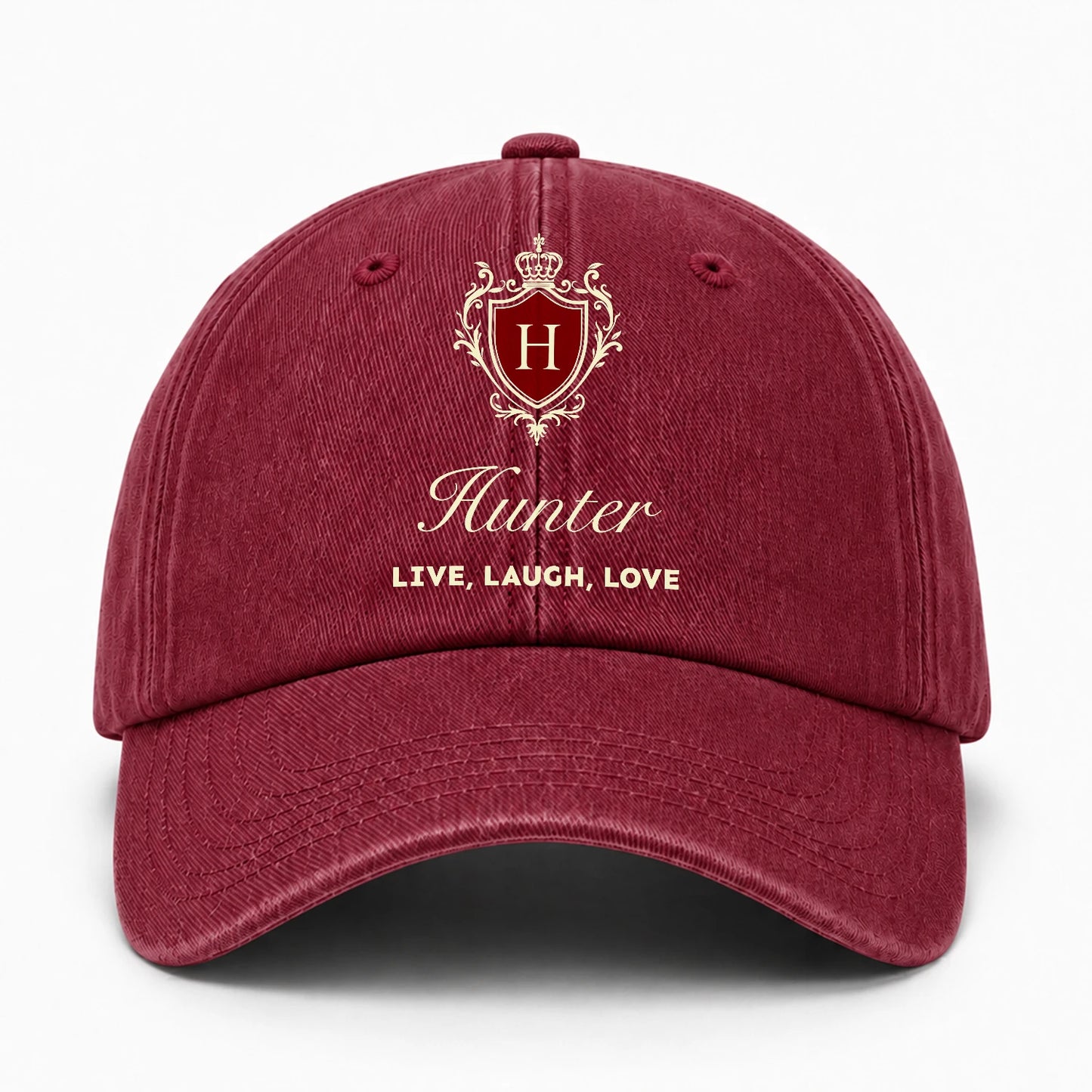 Live Laugh Love Elegant Burgundy Washed Cap HUNTER 13K1 C89PF