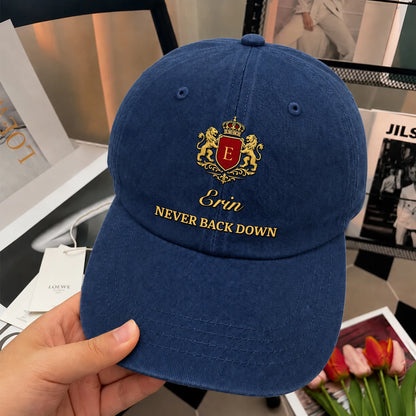 Never Back Down Luxury Washed Cap Cap ERIN 13K1 C168PF
