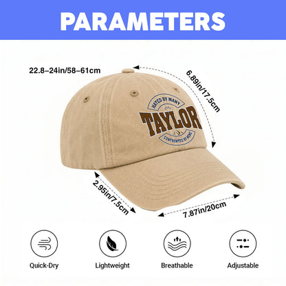 Hated By Many Confronted By None Washed Cap TAYLOR 13K1 C36PF
