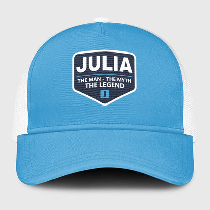 The Man The Myth The Legend Light Blue Mesh Cap JULIA 13K1 C190PF