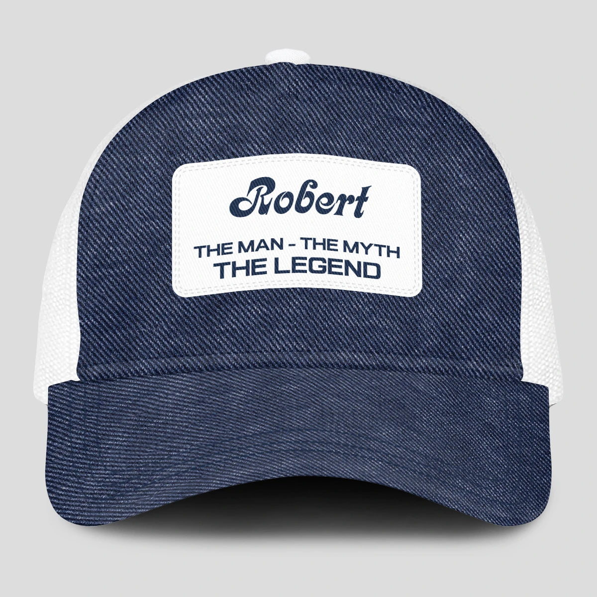 The Man The Myth The Legend Blue Denim Mesh Cap ROBERT 13K1 C194PF