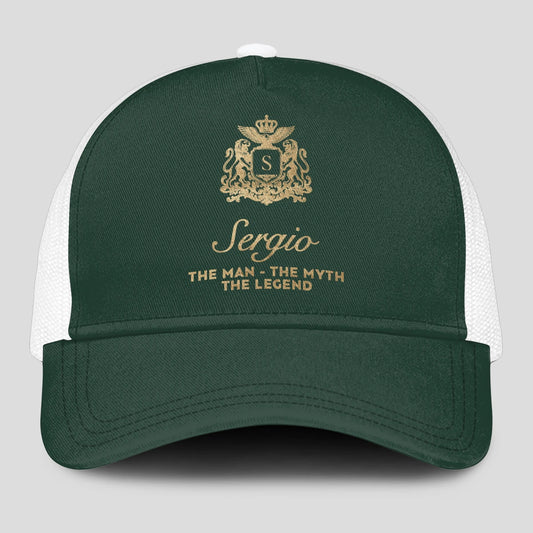 The Man The Myth The Legend Sage Green Mesh Cap SERGIO 13K1 C192PF
