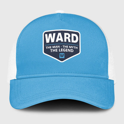 The Man The Myth The Legend Light Blue Mesh Cap WARD 13K1 C190PF