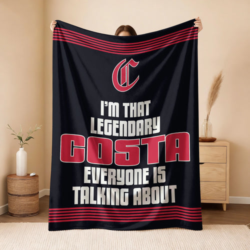 I'm That Legendary Name Dark Red Fleece Blanket COSTA 13K1 BK48