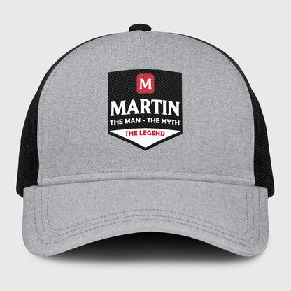 The Man The Myth The Legend Gray Mesh Cap MARTIN 13K1 C189PF