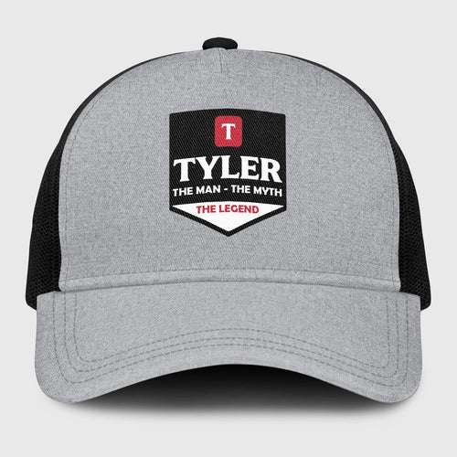 The Man The Myth The Legend Gray Mesh Cap TYLER 13K1 C189PF